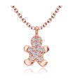 Gingerbread Man Cookie Designed With CZ Silver Necklace SPE-5231
